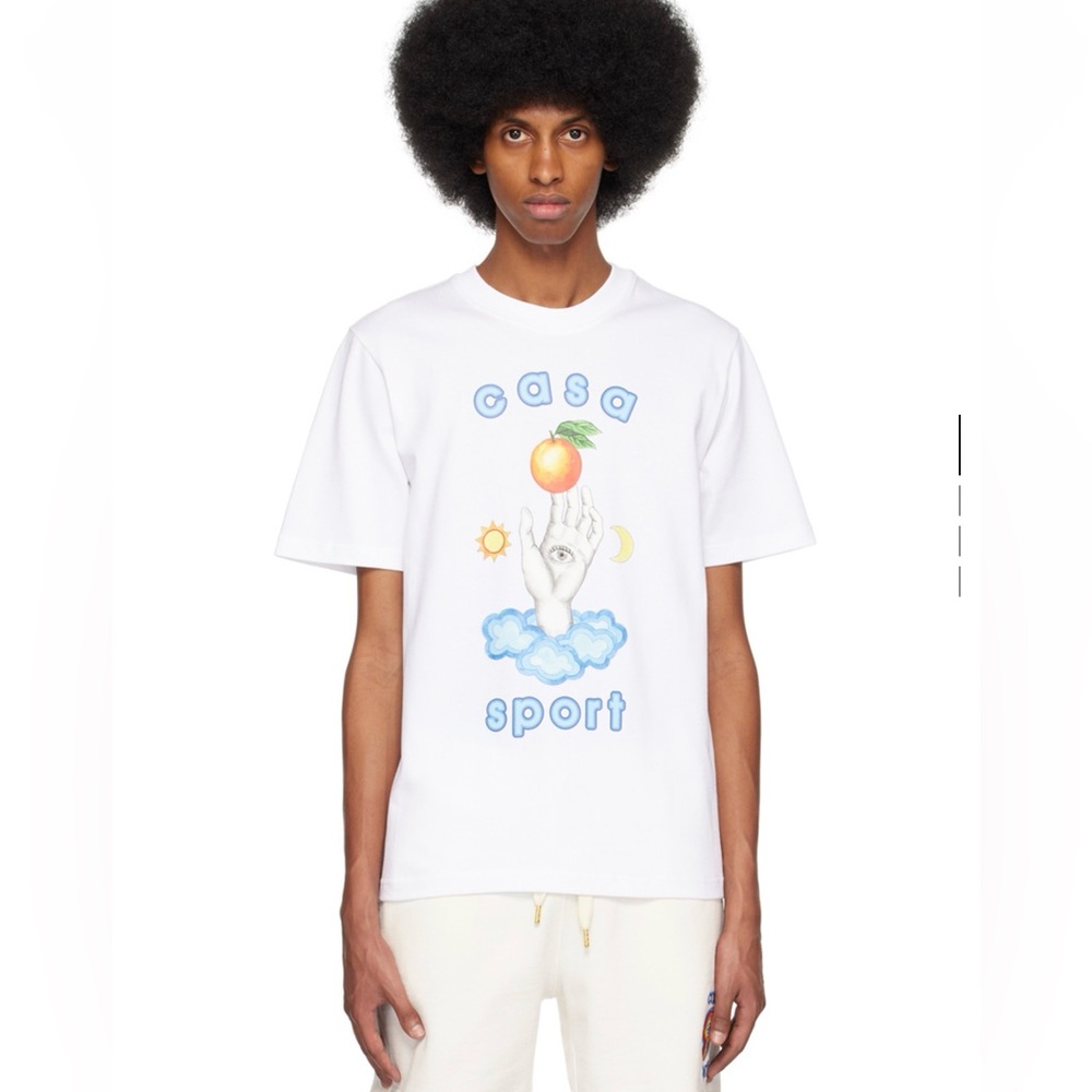 White Casablanca T-Shirt with Casa Sport Design